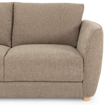Katrina 2 Seater + Ottoman, Light Brown