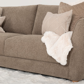 Katrina 2 Seater + Ottoman, Light Brown
