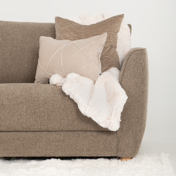 Katrina 2 Seater + Ottoman, Light Brown