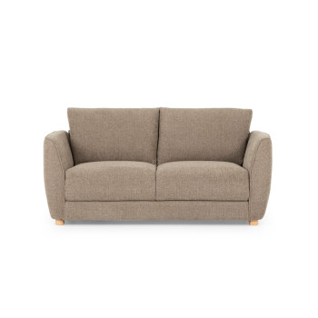 Katrina 2 Seater + Ottoman, Light Brown