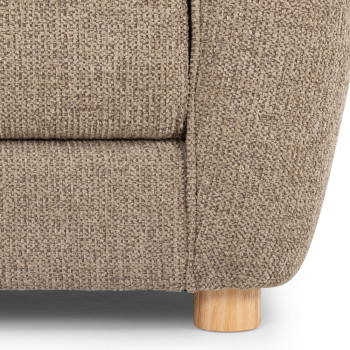 Katrina 3 Seater + Ottoman, Light Brown