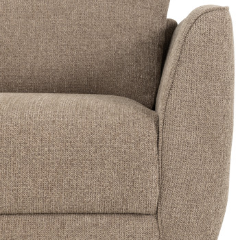 Katrina 3 Seater + Ottoman, Light Brown