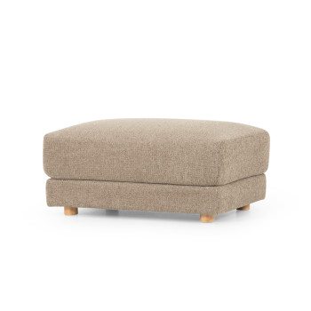 Katrina 3 Seater + Ottoman, Light Brown