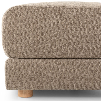 Katrina 3 Seater + Ottoman, Light Brown