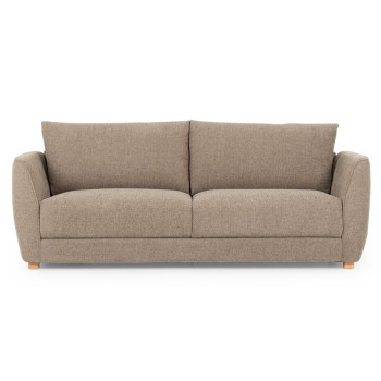 Katrina 3 Seater + Ottoman, Light Brown