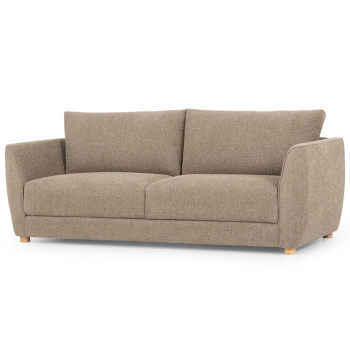 Katrina 3 Seater + Ottoman, Light Brown