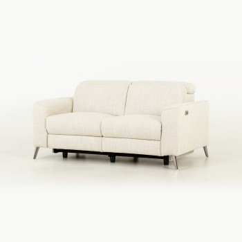 Kayla 3 Seater Electric Recliner + 2 Seater Electric Recliner, Cream