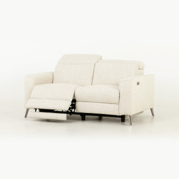 Kayla 3 Seater Electric Recliner + 2 Seater Electric Recliner, Cream