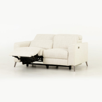 Kayla 3 Seater Electric Recliner + 2 Seater Electric Recliner, Cream