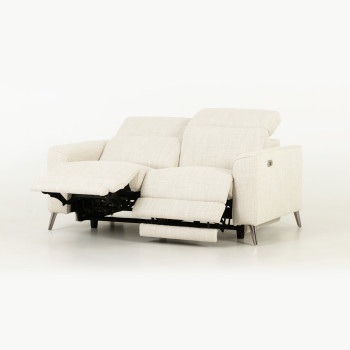 Kayla 3 Seater Electric Recliner + 2 Seater Electric Recliner, Cream