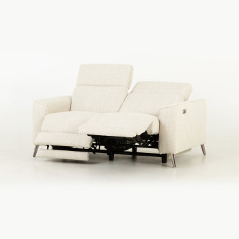 Kayla 3 Seater Electric Recliner + 2 Seater Electric Recliner, Cream