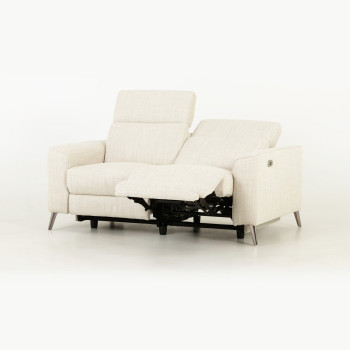 Kayla 3 Seater Electric Recliner + 2 Seater Electric Recliner, Cream