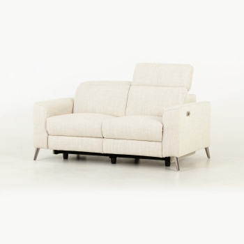 Kayla 3 Seater Electric Recliner + 2 Seater Electric Recliner, Cream