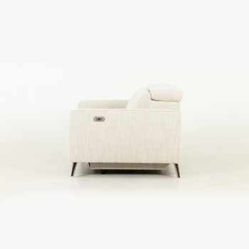 Kayla 3 Seater Electric Recliner + 2 Seater Electric Recliner, Cream