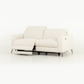 Kayla 3 Seater Electric Recliner + 2 Seater Electric Recliner, Cream