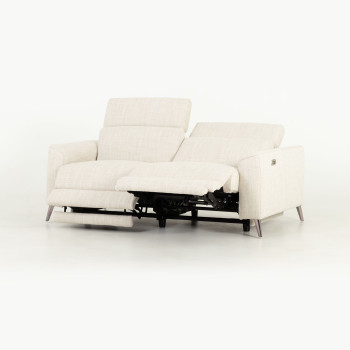 Kayla 3 Seater Electric Recliner + 2 Seater Electric Recliner, Cream