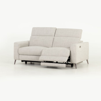 Kayla 3 Seater Electric Recliner + 2 Seater Electric Recliner, Light Grey