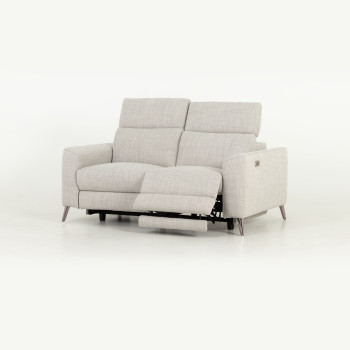 Kayla 3 Seater Electric Recliner + 2 Seater Electric Recliner, Light Grey