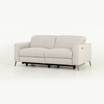 Kayla 3 Seater Electric Recliner + 2 Seater Electric Recliner, Light Grey