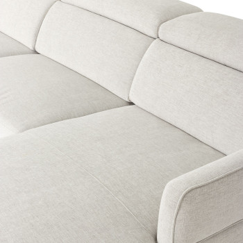 Kiera Chaise + 2 Seater, Light Grey