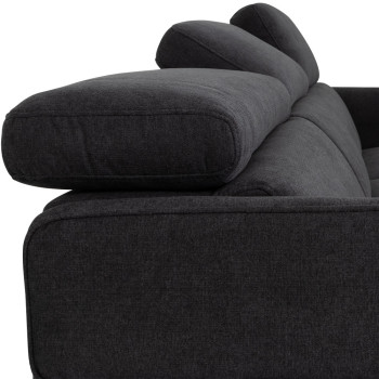 Kiera Chaise + 2 Seater, Charcoal