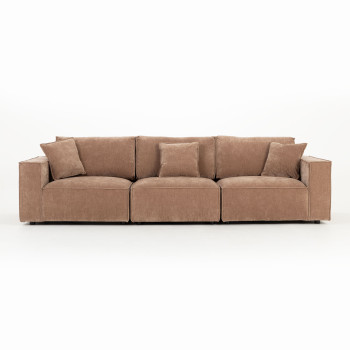 Kinsley 3 Seater Modular Sofa, Brown