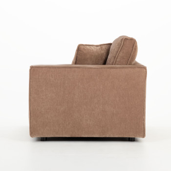 Kinsley 3 Seater Modular Sofa With Ottoman, Brown