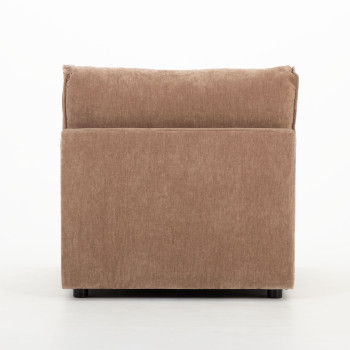 Kinsley 3 Seater Modular Sofa With Ottoman, Brown