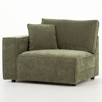 Kinsley 3 Seater Modular Chaise Sofa, Green