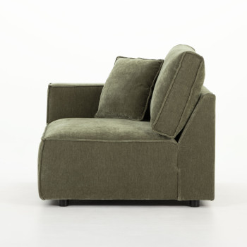 Kinsley 3 Seater Modular Chaise Sofa, Green