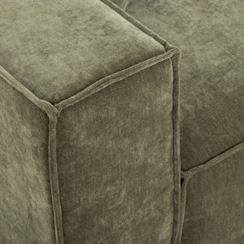 Kinsley 3 Seater Modular Sofa With Ottoman, Green