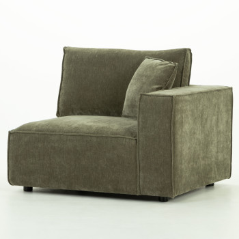 Kinsley 3 Seater Modular Chaise Sofa, Green