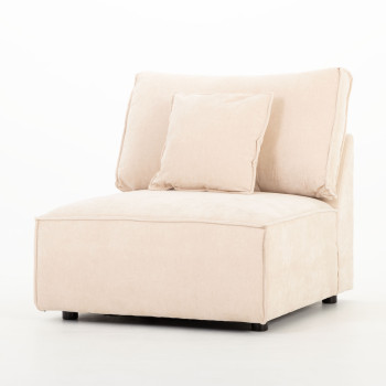 Kinsley 3 Seater Modular Sofa with Ottoman, Natural