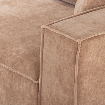 Kinsley 4 Seater Modular Left Hand Facing Corner Sofa with Ottoman, Brown