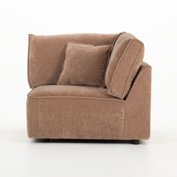 Kinsley 4 Seater Corner Modular Chaise Sofa Left Hand Facing, Brown