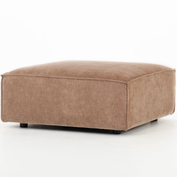 Kinsley 4 Seater Modular Left Hand Facing Corner Sofa with Ottoman, Brown