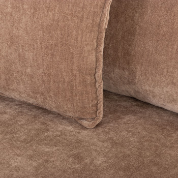Kinsley 4 Seater Modular Left Hand Facing Corner Sofa with Ottoman, Brown