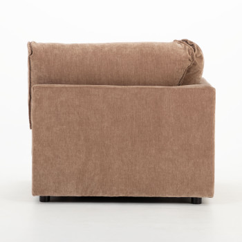 Kinsley 4 Seater Modular Right Hand Facing Corner Sofa with Ottoman, Brown