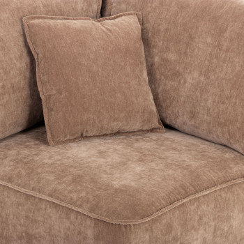 Kinsley 4 Seater Corner Modular Chaise Sofa Right Hand Facing, Brown