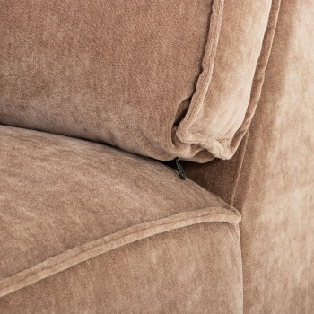 Kinsley 4 Seater Modular Right Hand Facing Corner Sofa with Ottoman, Brown
