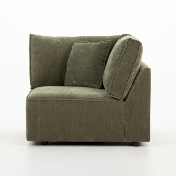 Kinsley 4 Seater Corner Modular Chaise Sofa Left Hand Facing, Green