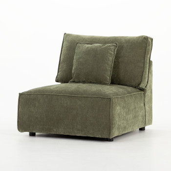 Kinsley 4 Seater Modular Right Hand Facing Corner Sofa with Ottoman, Green