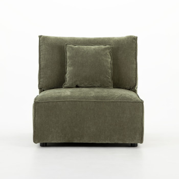 Kinsley 4 Seater Modular Right Hand Facing Corner Sofa with Ottoman, Green