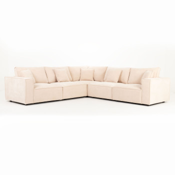 Kinsley 5 Seater Corner Modular Sofa, Natural
