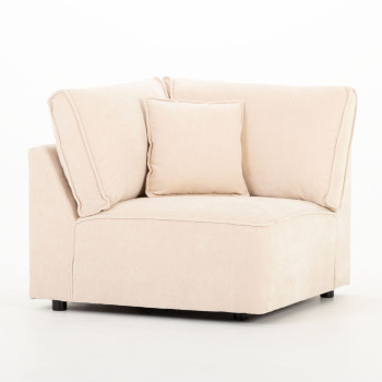 Kinsley 4 Seater Modular Left Hand Facing Corner Sofa with Ottoman, Natural
