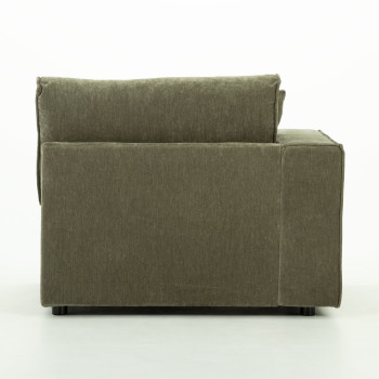 Kinsley 5 Seater Corner Modular Sofa With Ottoman, Green