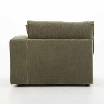 Kinsley 5 Seater Corner Modular Sofa With Ottoman, Green