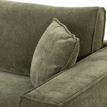 Kinsley 5 Seater Corner Modular Sofa With Ottoman, Green