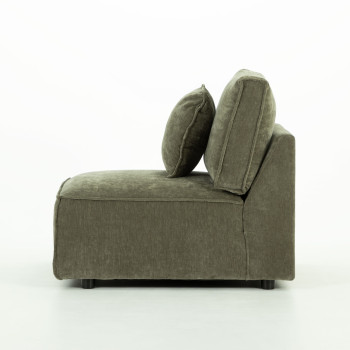 Kinsley 5 Seater Corner Modular Sofa With Ottoman, Green