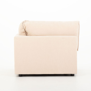 Kinsley 5 Seater Corner Modular Sofa With Ottoman, Natural